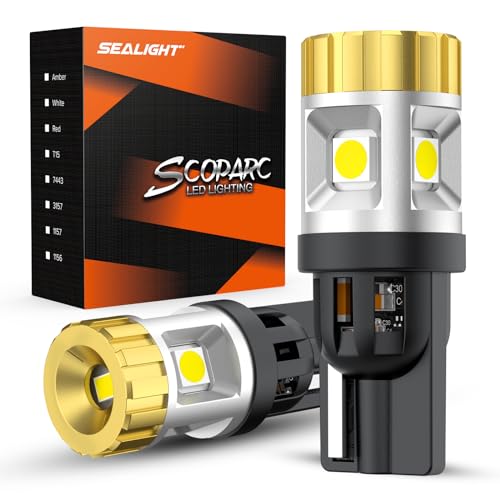 SEALIGHT 194 LED Bombilla para Luz de Matrícula 6000K Blanco