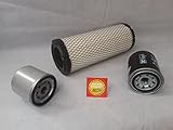 Filter - Set (klein) kompatibel mit Niftylift HR 28 Hybrid 4x4 mit Motor Kubota D1105 Ölfilter, Kraftstofffilter, Luftfilter
