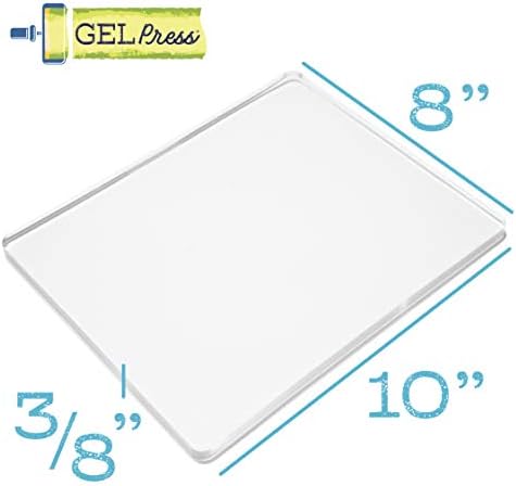 Gel Press Monoprinting Plate 8x10 inch / 20.3x25.4 cm - 10802 & 4 inch / 10.2 cm Brayer - 10820