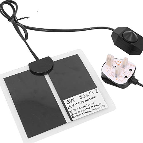 Dawa Reptile Heat Mat,Adjustable Reptile Heating Pad Tank Warmer Mat with Temperature Control For Turtle, Snakes, Lizard, Gecko,Spider (5W)