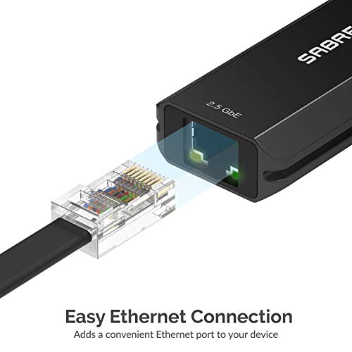 Image of SABRENT USB Type-A or Type-C to 2.5 Gigabit Ethernet Adapter 10 /100 /1000 /2500 (NT-S25G)