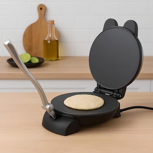Image of Drumstone (𝐋𝐢𝐦𝐢𝐭𝐞𝐝 𝐓𝐨𝐝𝐚𝐲) Non Stick Electric Roti & Khakra Maker 1000 Watt, Adjustable Heat Control Roti and Khakhra Press with Stainless Steel Design 𝟏𝟓 𝐘𝐞𝐚𝐫𝐬 𝐖𝐚𝐫𝐫𝐚𝐧𝐭𝐲