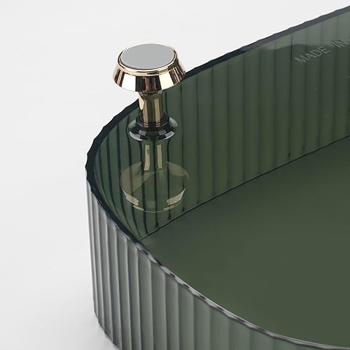 Makeup Perfume Organiser, Bathroom Vanity Tray, Decorative Dresser Tray, Countertop Organiser Tray for Cosmetics, Green - Cosy Home Interiors Makeup Perfume Organiser, Bathroom Vanity Tray, Decorative Dresser Tray, Countertop Organiser Tray for Cosmetics, Green - Image 3