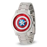 Marvel Men's W001780 The Avengers Captain America Analog-Quartz Silver Watch