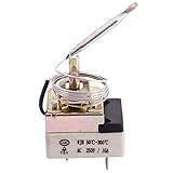 Mengmen 16A 250V 50 a 300 Celsius degre a 3 brohces NC Thermostat de capillaire pour four electrique