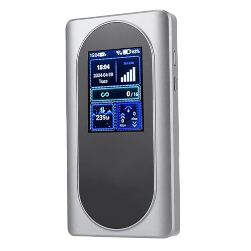 Fabater Hotspot Móvil 5G con Conexión de Alta Velocidad, Enrutador WiFi Portátil Compatible con 32 Dispositivos para Viajar con Ranura Nano SIM y Batería de 4400 MAh