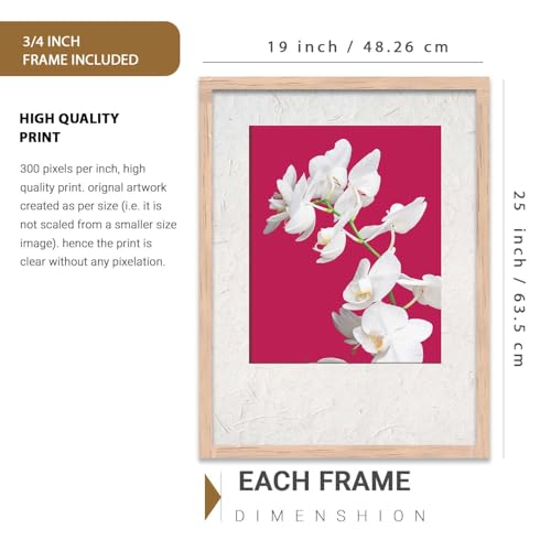 Image of HOTHOUSE Decorative Abstract Wall Art Home Decor Modern Painting poster With Frame For Living Room Bed Room Hotel Wall Decor Digital Reprint Set of 3 (19X25 inch)