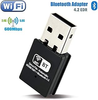 Kocbelle USB WiFi Bluetooth 4.2 Adapter - Wi-Fi Receiver 600 Mbps and Wireless