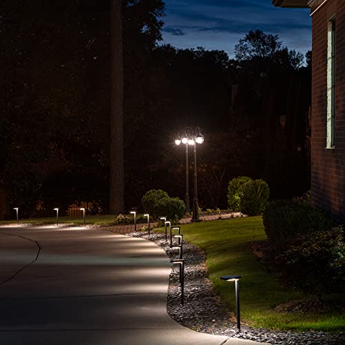 Gama Sonic Contemporary Square Solar Path Light With 3 Ground Stake Mounting Options, Warm White Led, Bronze (117I90480) #TOP1