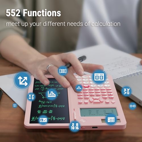 991EX 552 funções Desktop ROATEE Scientific Calculator recarregável e energia solar, tela multiview