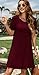 MOLERANI Women's Casual Plain Simple T-Shirt Loose Dress(Wine Red,XL)