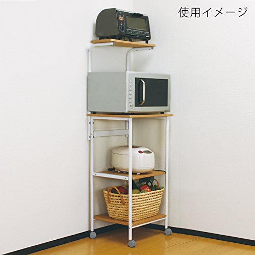 Amazon｜レンジワゴン ハイタイプ KW-500 ナチュラル｜キッチンラック