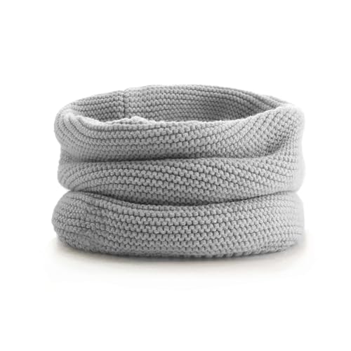 ENSTAB - ENSTAB Loop Kinder Baumwolle Herbst Winter Schal Baby Loop Hals Wärmer kinderschal Strick Mädchen und Junge (Hellgrau)