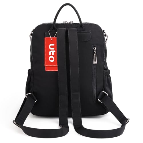 Image of UTO Women Backpack Purse Leather Vegan Ladies Fashion Designer Rucksack Convertible Travel Shoulder Bag with Tassel