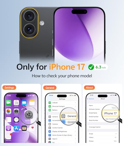 Image of FNTCASE for iPhone 17 Case: [Compatible with Magsafe] Translucent Matte Cases with [Full Camera Protection] [Screen Protector] Military Grade Shockproof Protective Phone Cover - Purple