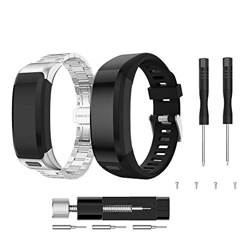 Younsea Compatible with Garmin Vivosmart HR Bands, Replacement Stainless Steel Metal Band Milanese Loop Bracelet Replacement Strap for Garmin Vivosmart HR Tracker (NOT Compatible Vivosmart HR+)