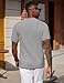 COOFANDY Short Sleeve Shirts for Men Casual Waffle Crew Neck T Shirts Summer Plain Pullover Tees Heather Gray S