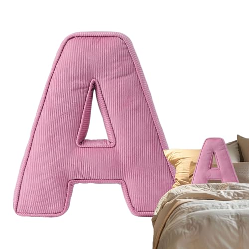 Cojín de peluche, suave cojín con letras bordadas, abrazando peluche, siesta crujiente para sofá, decoración de guardería, habitación infantil, dormitorio, dormitorio, sala de juegos, sofá, cumpleaños