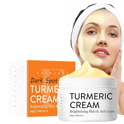 Crema natural de cúrcuma, hidratación profunda, iluminadora de la piel y cuidado antiacné, loción corporal con vitamina C para manchas oscuras, piel dañada por el sol y seca