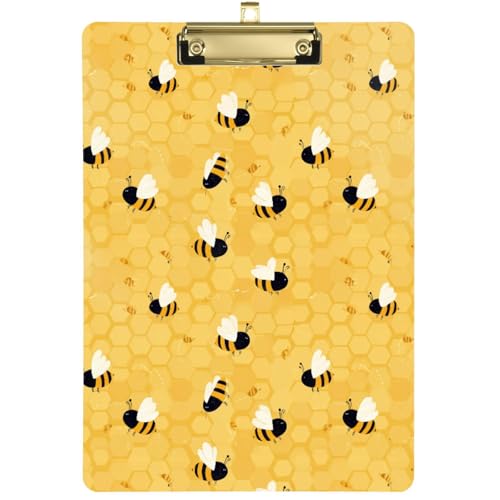 Porte-bloc en acrylique nid d'abeille haut de gamme avec des finitions en métal doré