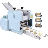 Multifunctional Electric Dumpling Skin Maker Machine Spring Roll Ravioli Wonton Wrapper Machine,Commercial Dough Sheeter with 3 Mold, 3mm Stainless Steel Electric Pasta Maker Machine