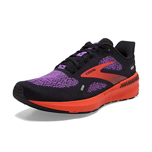 Brooks Damen Launch Gts 9 Laufschuh, Black Bellflower Fiesta, 41 EU