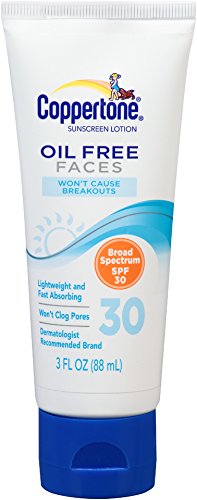 Coppertone Oil Free Faces SPF 30, 3 Fluid Ounce