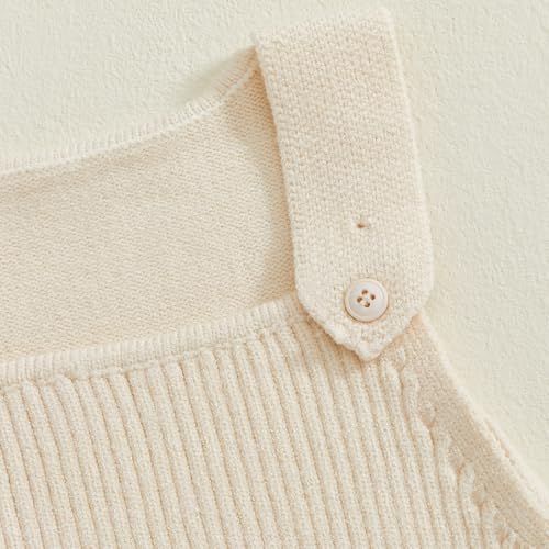 Fall Winter Clothes Infant Baby Girl Boy Sweater Romper Pants Solid Knit Jumpsuit Overall One Piece Outfit3