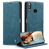 xinyunew Funda para Huawei P Smart 2019/nova Lite3,Avanzado PU Piel Carcasa [Soporte Plegable][Ranura para Tarjeta][Cierre Magnético] Antigolpes Libro Funda para Huawei P Smart 2019/nova Lite3-Azúl