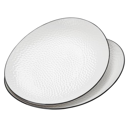 15" Large Serving Platter - Oval Large Serving Tray, Ceramic Serv...