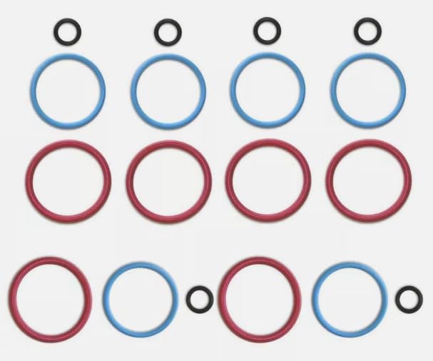 Set of 6 Replacement Fuel Injector Seal Kit Compatible with Caterpillar 248-1394 - HY1