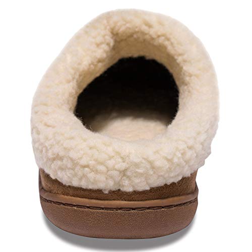 NewDenBer Women's Cozy Memory Foam Slippers Suede Fuzzy Plush Fleece Lined Slip On Indoor Outdoor House Shoes2