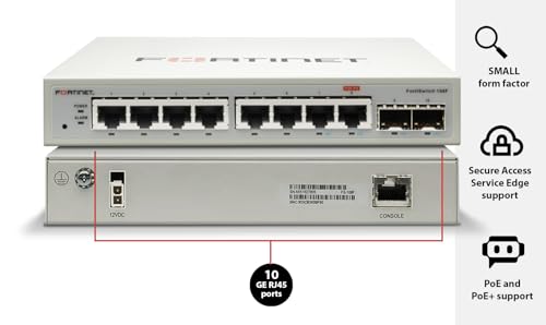 Image of Fortinet FortiSwitch - 108F L2 Switch - 8 GE RJ45, 2 GE SFP, Fanless (FS-108F)