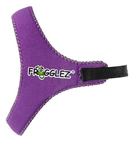 Frogglez Universal Adjustable Neoprene Kid’s Swim Strap- Comfortable Strap Designed Not to Pull Hair and Reduce Water Leaks, Designed to Attach to most Swim Goggles on the Market- Purple