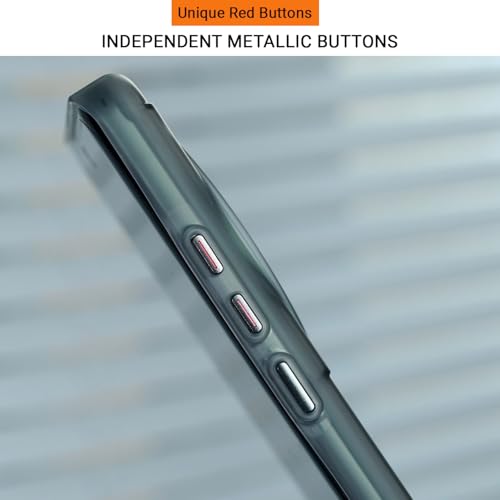 Image of Kapa Matte Magnetic Wave Grip Back Cover for OnePlus 12 | [MagSafe Compatible] Wireless Charging, Slim, Metal Buttons Frosted Back Case (Grey)