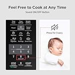 COMFEE EM720CPL-PMB Countertop Microwave Oven with Sound On/Off, ECO Mode and Easy One-Touch Buttons, 0.7 Cu Ft, Black - Image 3
