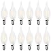 Ampoule LED E14 Flamme,Forme de Bougie,Blanc Chaud 2700K,4W Equivalence Incandescence 40W,400lm, Lot de 12