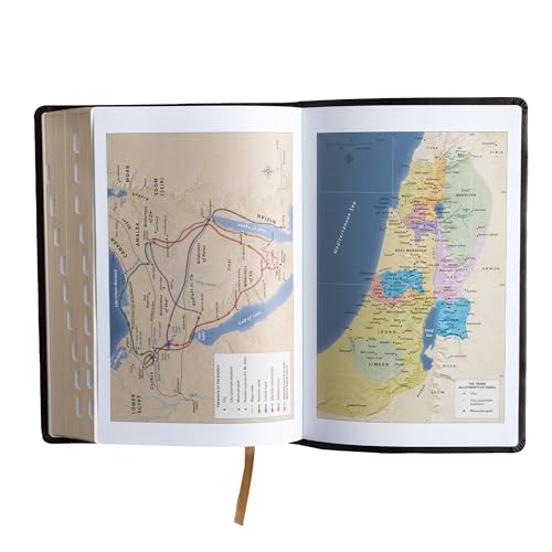Image of KJV Holy Bible, Giant Print with Cross-References, Dark Brown LeatherTouch, Thumb Index, Ribbon Marker, Red Letter, Full-Color Maps, Easy-to-Read MCM Type, King James Version