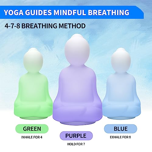 Breathing Pal 'Yoga'- Mindfulness Breathing Light, 4-7-8 Guided Visual Meditation Breathing Light, Anxiety Relief Items for Calm Down Corner/Meditation/Sleep| Relaxing Gifts for Kids Adult Women Men - Image 3