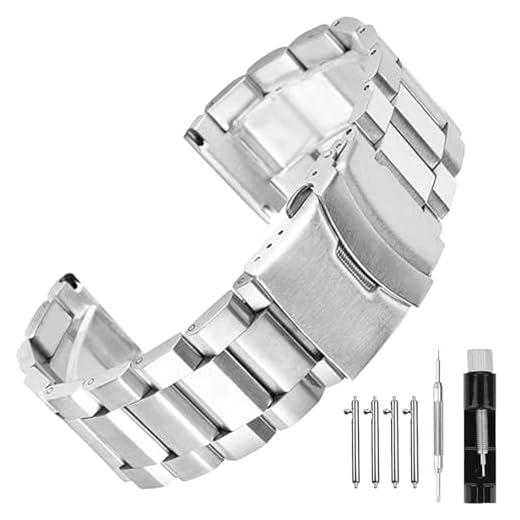 SINAIKE 20mm Quick-Release Stainless Steel Band
