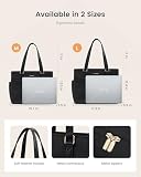 LOVEVOOK Torebka na laptopa damska Shopper Tote Tag z wieloma przegródkami, czarny, 15.6 Zoll
