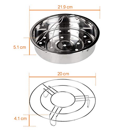Secura Stainless Steel 6-Quart Electric Pressure Cooker Steam Rack Steamer Basket Insert Set #TOP7