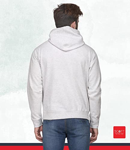 Image of Scott International Men's Solid Cotton Hoodies for Men, Trendy and Comfortable Sweatshirts for Men, Stylish Winter Wear with Hood and Pockets, Fashionable Hooded Sweatshirts