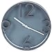 Bernhard Products - Large Modern Wall Clock , 12" Gray Quality Quartz Battery Operated Round Decorative Elegant Home Clock