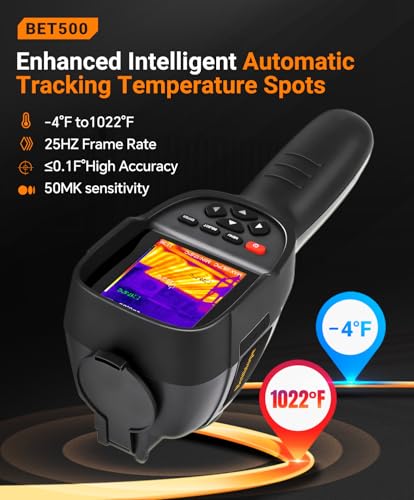 Image of Thermal Camera 640x480 Visual 256X192 IR Pixels Upgraded Thermal Imaging Camera Dual-Light Fusion,-4 to 1022F Handheld Thermal Imager,for HVAC Leak Detection,Car Maintenance