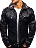Entrega gratuita desde 70€ BOLF Hombre Chaqueta de Cuero Estilo Urbano Extreme EX834 Negra L [4D4]