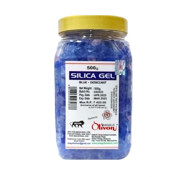 Blue Silica Gel Desiccant | 500g | Self Color Indicating Desiccant | For Room, Wardrobe, Shoes, Car, Kitchen, Camera Lenses-picture-14