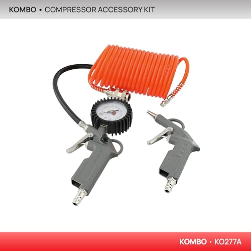 Pistolet de gonflage avec manomètre et soufflette KOMBO pour compresseur - 3