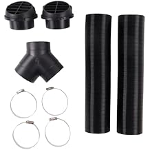 75mm 3 Diesel Heater Air Duct Hose Y-Branch Connector Bulging Outlet Vent Clips Kit Compatible with Eberspacher Webasto Air Diesel Parking Heaters 5KW