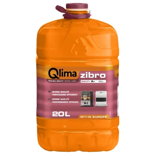 Qlima - Combustible líquido para estufas Zibro - 20 litros - Calidad A+ - en bidón reciclable PET, programa de fidelidad Qlima